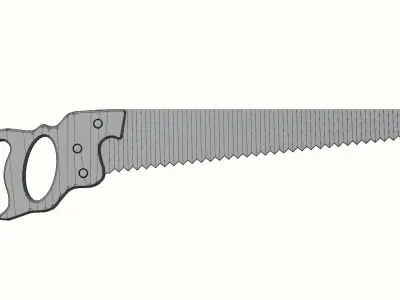 Hand Saw Low-poly 3D model buy