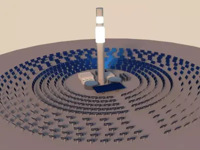 tour solaire Free 3D model