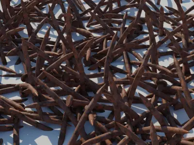 Rusty Nail 3D model