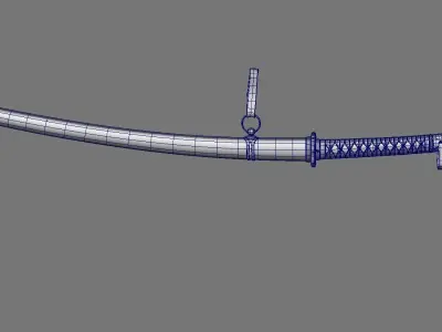 Japanese sword 3D model