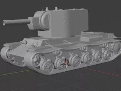 KW 2 Soviet heavy tank Free 3D print model