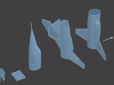 Lockheed F-104 Starfighter 3D print model
