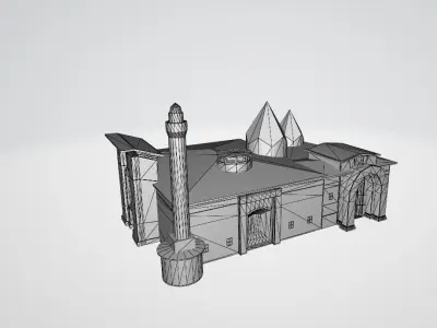 Ulu Cami Low-poly 3D model