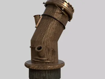 Exhaust Low-poly 3D model buy