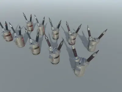 PBR Powerstation Props Low-poly 3D model