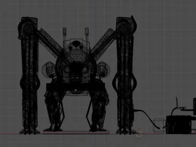 Robot Low-poly 3D model 30
