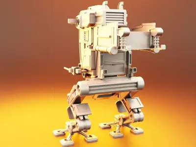 Robo-Tank 3D model robot 3D print model