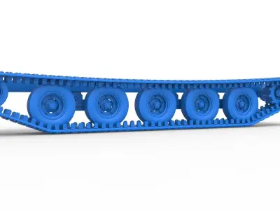 Track of Redneck Rave Mud truck on tracks Scale 1 to 25 3D print model