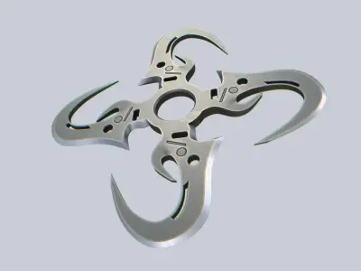 Shuriken Low-poly 3D model