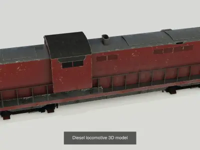 Diesel locomotive 3D models 3D Model Pack