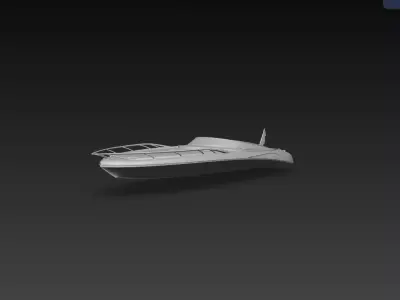 Classic Luxury Wooden Yacht Speed Boat STL 3D print model