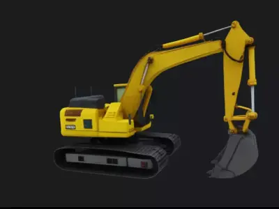 Hydraulic Excavator 3D Model 3D model