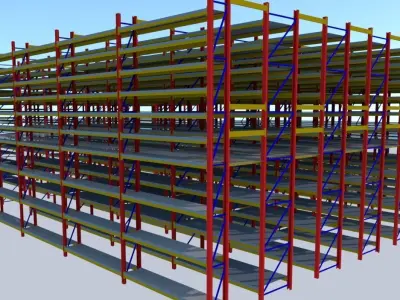 SHELF SYSTEM OF THE MEMBRANE 3D model