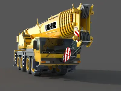 Liebherr LTM 1080 Cranes 3D model