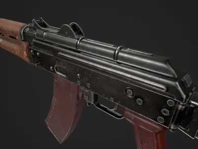 AKS-74U Low-poly 3D model purchase