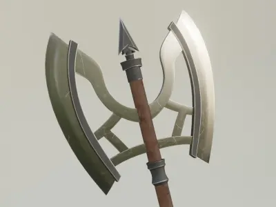 Hackad - Fantasy Axe  Low-poly 3D model