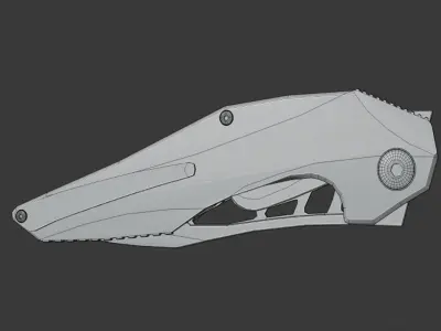 Brous Blades knife Raven Low-poly 3D model