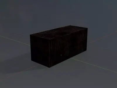 Rusty Freight-Container 20ft  Low-poly 3D model