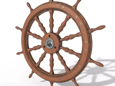 Hand Wheel of ships PBR low poly Low-poly 3D model