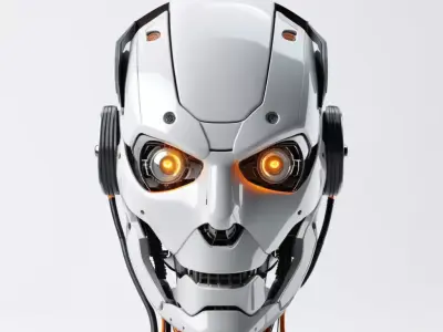 Damaged Robot Head Exposed Cables 3D model