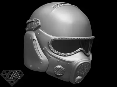 Metro 2033 helmet darkside edition 3D print model