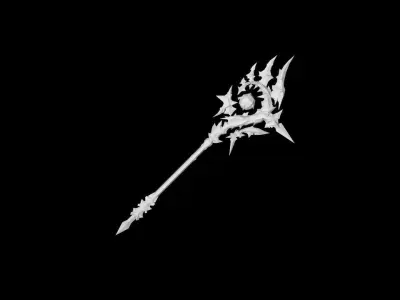 Cursed Scepter Low-poly 3D model