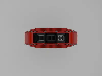 High Poly 6-Pot Brake System Free 3D model