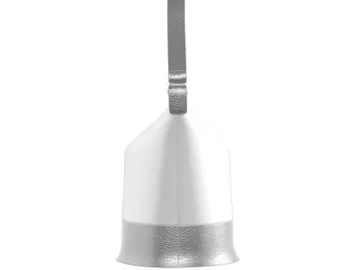 Silver Leather Bucket Bag 3D model