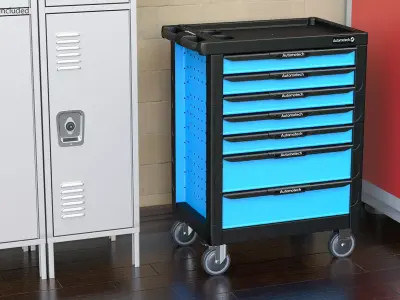 Automotech AS-220A2 Roller Workshop Cabinet 3D model