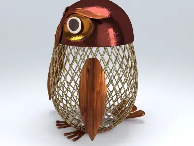 Owl for coins 3D model