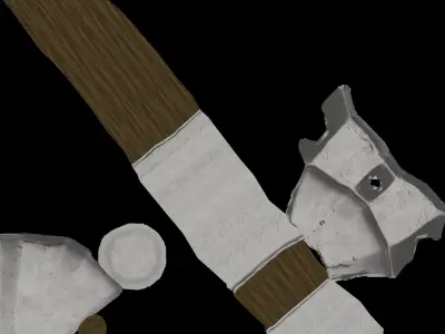 Stylized Pickaxe Low-poly 3D model
