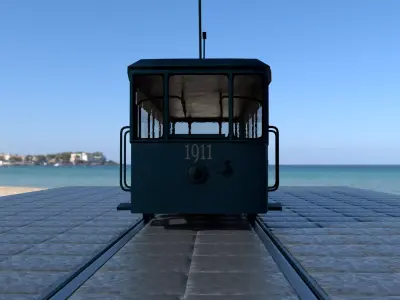 tramway Low-poly 3D model