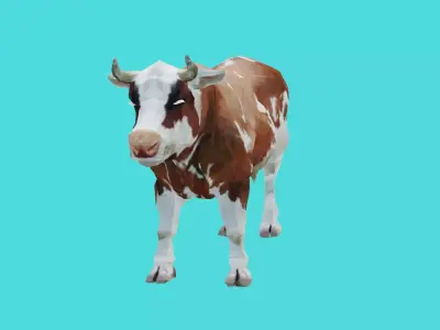 cow lowpoly 3d model 3D model purchase