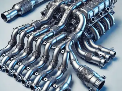 Engine exhaust system 3D model