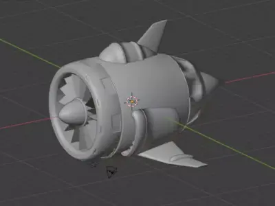 Turbine Plane 3D print model