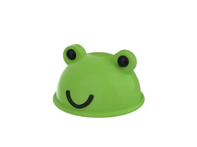 Frog Hat Cute Low-poly 3D model