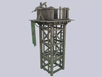 Watchtower Low-poly 3D model buy