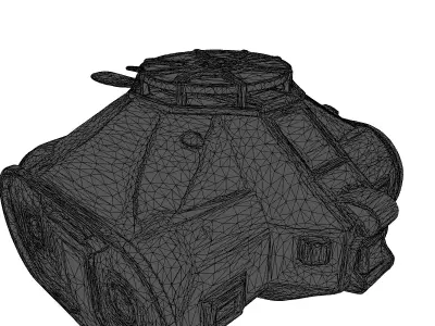 Futuristic Armored Ground Reconnaissance Vehicle Low-poly 3D model