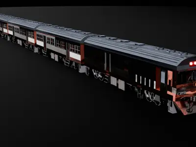 Old Train 3D model buy