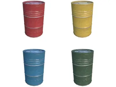 Oil Barrels Low-poly 3D model purchase