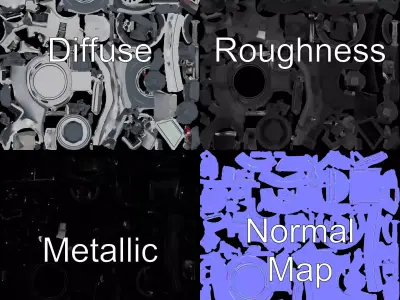 Advanced Radar Device model pack Low-poly 3D model