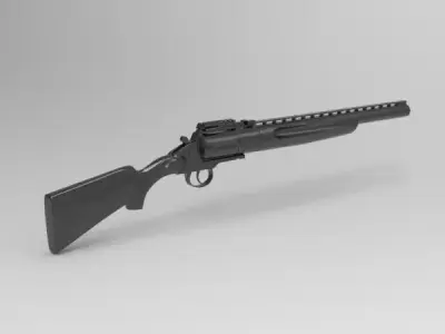 MTs255 revolver shotgun 3D model purchase