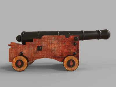 Naval Cannon 3D model by karim-2017