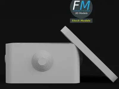 Square junction box 1 3D model