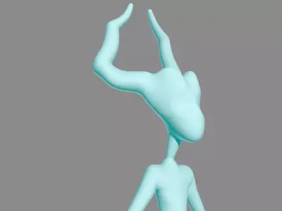 Fantasy character with horns 3D model