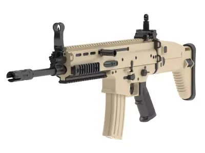 FN SCAR Free low-poly 3D model