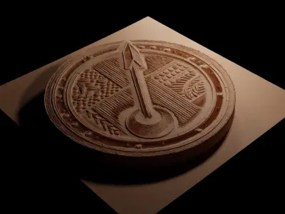 Pin CNC 3d Print High Relief Sand Casting 3D print model