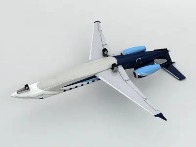 Embraer Legacy 600 Aircraft Low-poly 3D model