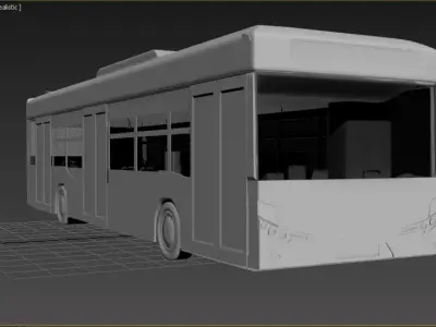 lowpoly bus 3D model