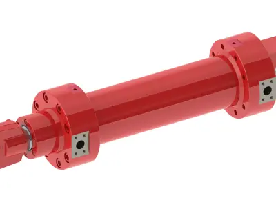 Hydraulic cylinder 140x80x470 3D model